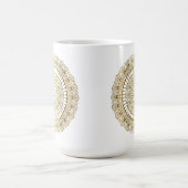 Elegant Goud op Witte Lotus Henna Mandala Koffiemok (Center)