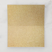 Elegant Goud op Zwart Modern Geometrisch Bruiloft Plaatskaartje (Binnenkant ongevouwen)