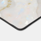 Elegant goud opaal steen marmer monogram bureaumat (Hoek)