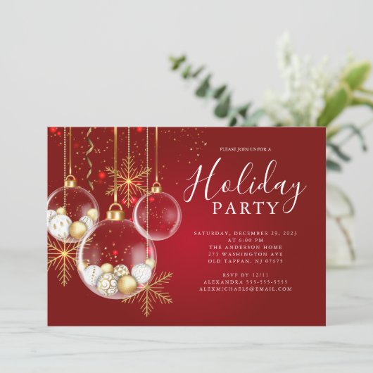 Elegant Goud Ornament Kerstfeest Kaart (Staand voorkant)