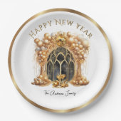 Elegant & Goud Oudejaarsfeest Papieren Bordje (Voorkant)