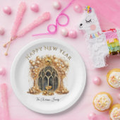 Elegant & Goud Oudejaarsfeest Papieren Bordje (Feest)