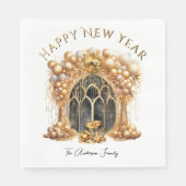 Elegant & Goud Oudejaarsfeest Servet (Voorkant)