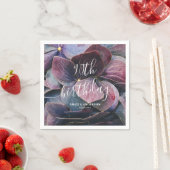 Elegant Goud Paarse Blauwe Hortensia's 90ste Verja Servet (Insitu)