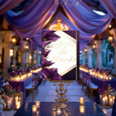 Elegant Goud & Paarse Calla Lily Huwelijkscadeaus Folie Afdrukken