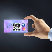 Elegant goud & paarse visitekaartje