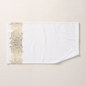 Elegant Goud Paisley Bloemen Streep Bad Handdoek (Handdoek)