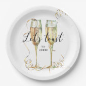 Elegant Goud Partij Papier Bord (Voorkant)