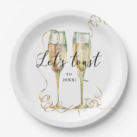 Elegant Goud Partij Papier Bord (Voorkant)