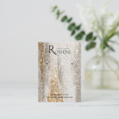 Elegant Goud penseel Jewlery Display Visitekaartje (Staand voorkant)