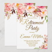 Elegant Goud Pensioen Partij Kaart (Voorkant / Achterkant)