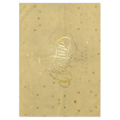 Elegant Goud Rendier Gouden Brief Kerst Medium Tafelkleed (Voorkant)