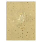 Elegant Goud Rendier Gouden Brieven Kerst Klein Tafelkleed (Voorkant)