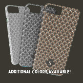 Elegant goud retro bloemenpatroon monogram Case-Mate iPhone case