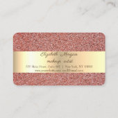 Elegant, Goud, Rode Marmer, Confetti  Loyalty Card (Achterkant)