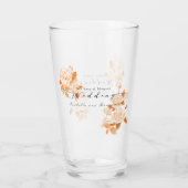 Elegant Goud Roos Bruiloft Glas (Achterkant)
