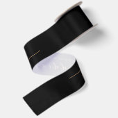 Elegant Goud Roos Zwart Bruiloft Satijnen Lint (Achterkant)