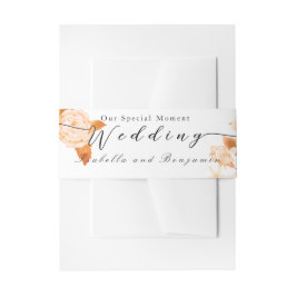 Elegant Goud Roos Zwart Bruiloft Uitnodigingen Wikkel