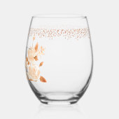 Elegant Goud Roos Zwart Bruiloft Wijnglas Zonder Voet (Links)