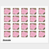 Elegant goud roze 50 Fabulous Dank u Vierkante Sticker (Vel)