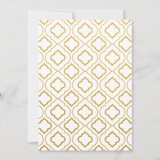 Elegant goud & roze 50ste trouwdag jubileum kaart (Achterkant)