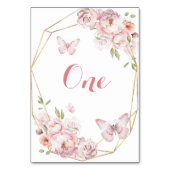 Elegant Goud Roze Geometrisch Bloemen Mis Quince Kaart (Achterkant)