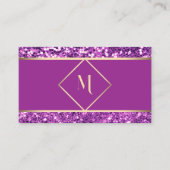 Elegant Goud & Roze Glitter Modern Visitekaartje (Voorkant)