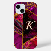 Elegant goud roze paarse glitter girly Case-Mate iPhone case (Achterkant)