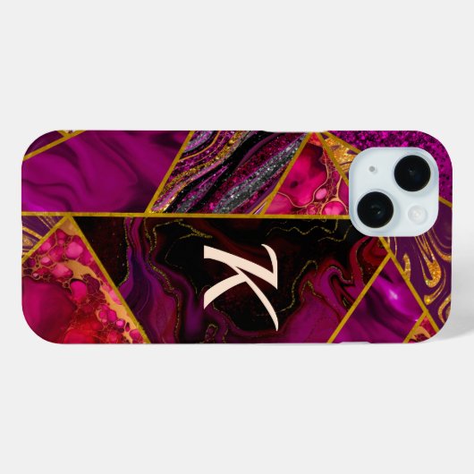 Elegant goud roze paarse glitter girly Case-Mate iPhone case (Achterkant (horizontaal))