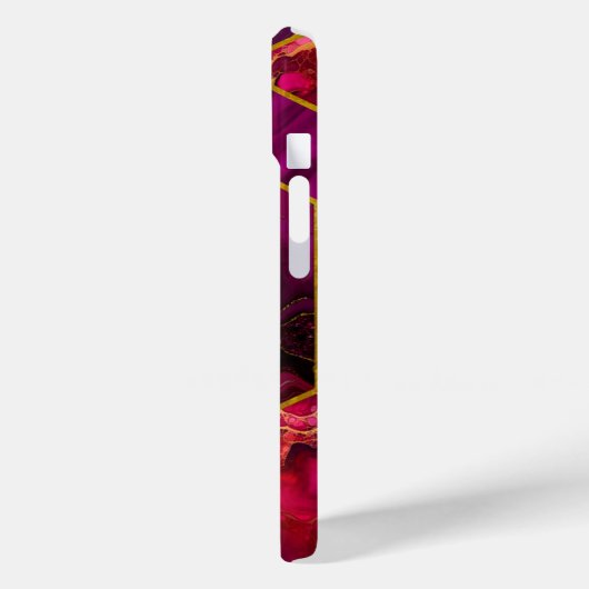 Elegant goud roze paarse glitter girly Case-Mate iPhone case (Achterkant / Links)