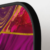 Elegant goud roze paarse glitter girly pickleball paddle (Links Detail)