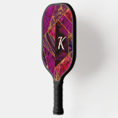Elegant goud roze paarse glitter girly pickleball paddle (Links)