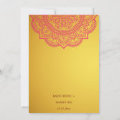 Elegant Goud Roze paisley Indische Trouw RSVP (Achterkant)