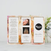 Elegant Goud Roze Waterverf Faux Folie Brochure (Staand voorkant)