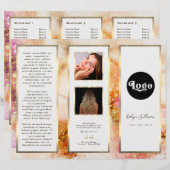 Elegant Goud Roze Waterverf Faux Folie Brochure (Voorkant / Achterkant)