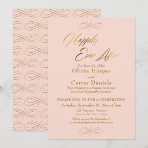 Elegant Goud Schrift Gelukkig tot in de Eeuwigheid Kaart