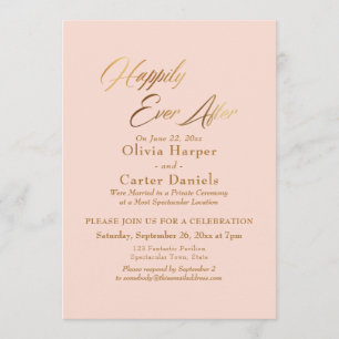 Elegant Goud Schrift Gelukkig tot in de Eeuwigheid Kaart