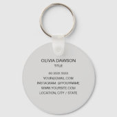 Elegant Goud Schrift Minimalistisch Sleutelhanger (Achterkant)