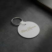 Elegant Goud Schrift Minimalistisch Sleutelhanger