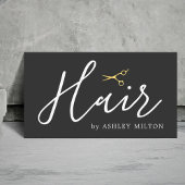 Elegant Goud Scissors Haarstylist Visitekaartje
