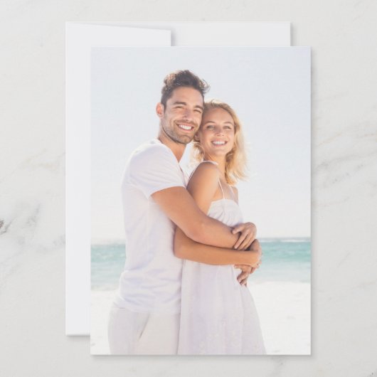 Elegant Goud Script 2 Foto Bruiloft Kaart (Achterkant)