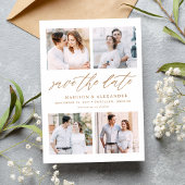 Elegant Goud Script 4 Fotocollage Save The Date