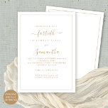 Elegant Goud Script Border 40e Verjaardagsfeestje Kaart<br><div class="desc">Elegant Goud Script Border 40e Verjaardagsfeest. Digitaal verkrijgbaar of gedrukt. Een minimalistisch modern tekstontwerp voor uw 40e dat volledig aanpasbaar is, met een enkele lijnrand. Wijzig de woorden naar wens en u kunt ook tekst- en achtergrondkleuren en nog veel meer wijzigen als u dat wenst via de optie Verder bewerken....</div>