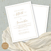 Elegant Goud Script Border 50e Verjaardagsfeest Kaart