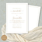 Elegant Goud Script Border 70e Verjaardagsfeestje Kaart