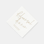 Elegant Goud Script Bruiloft Repetitie Diner Servet (Hoek)