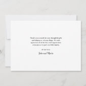 Elegant Goud Script Foto Baby Bedankkaart (Achterkant)