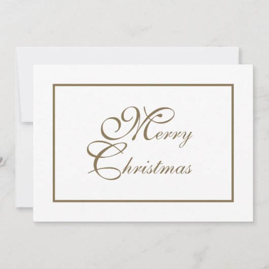 Elegant Goud Script Gepersonaliseerde Kerstmis Feestdagenkaart (Voorkant)
