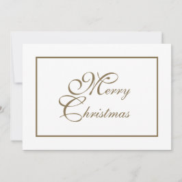 Elegant Goud Script Gepersonaliseerde Kerstmis Feestdagenkaart