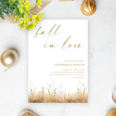 Elegant Goud Script 'Herfst in de liefde' Bruiloft Kaart